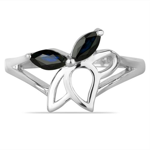 925 SILVER REAL BLUE SAPPHIRE GEMSTONE STYLISH RING